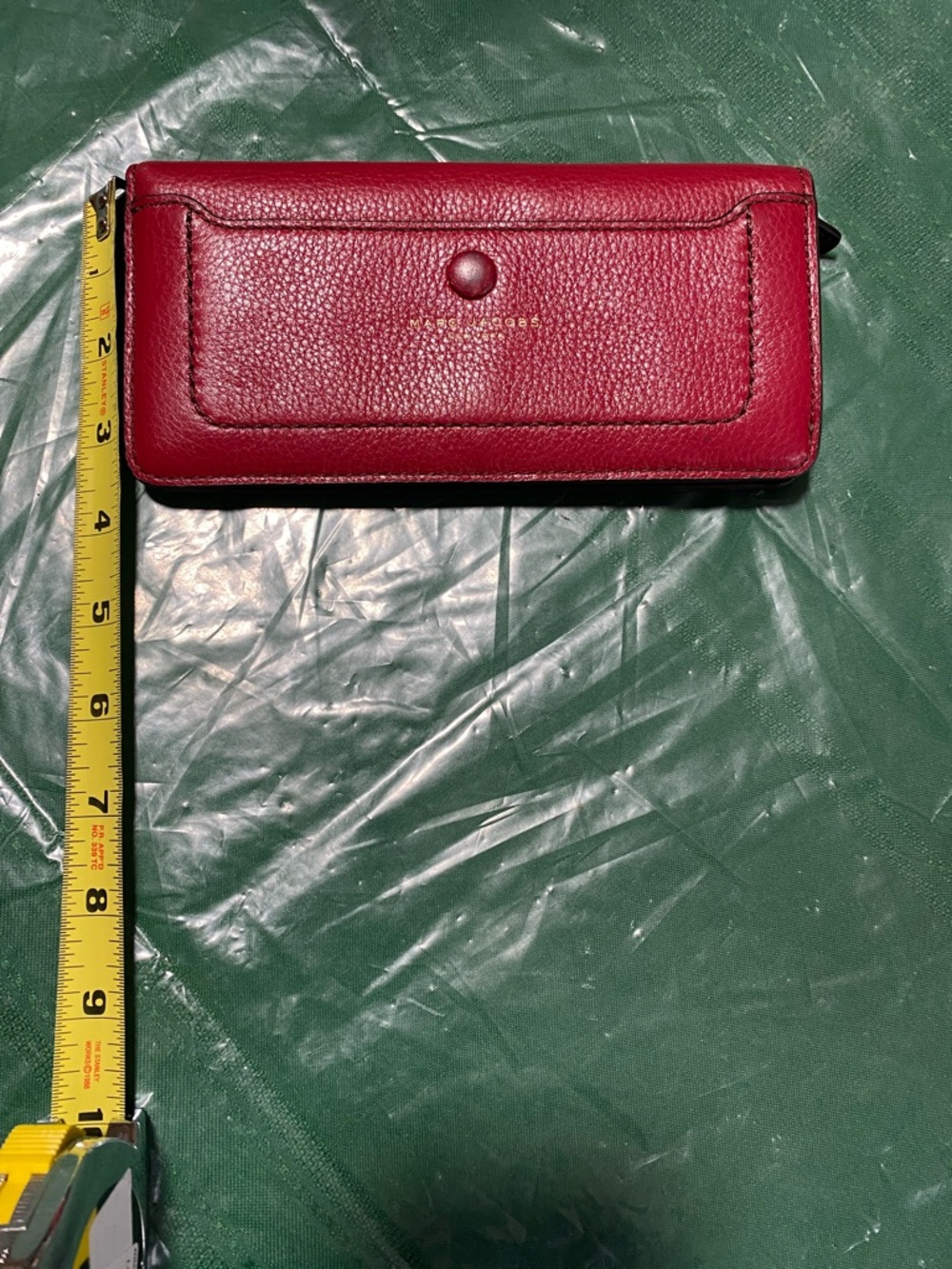Marc Jacobs Red Pebbled Leather Snap Wallet - Picture 12 of 12